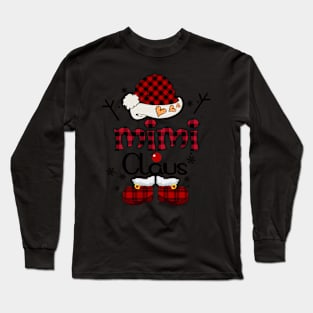 Mimi Claus Red Plaid Grandma Long Sleeve T-Shirt